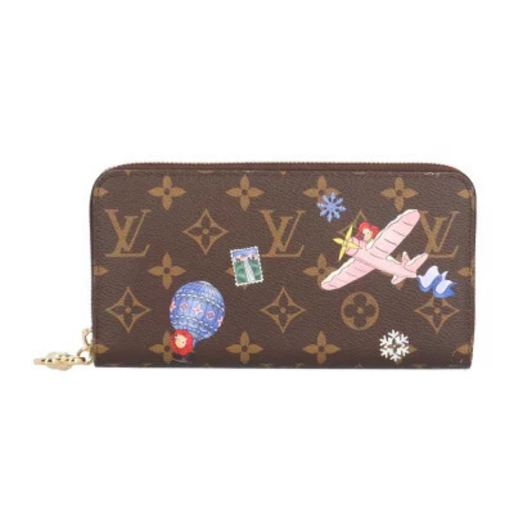 Louis Vuitton Vivienne Winter Travel Zippy Wallet Monogram Long Canvas